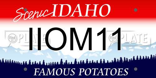 IIOM11 Idaho License Plate