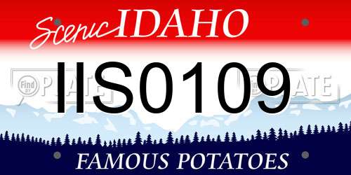 IIS0109 Idaho License Plate