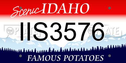 IIS3576 Idaho License Plate