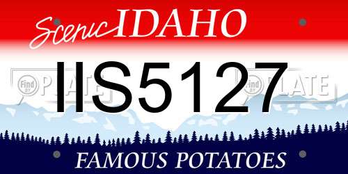 IIS5127 Idaho License Plate