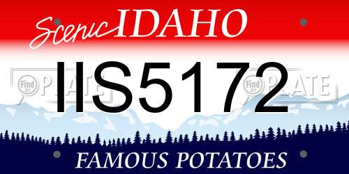 IIS5172 Idaho License Plate