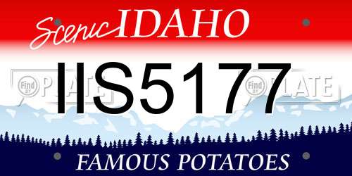 IIS5177 Idaho License Plate