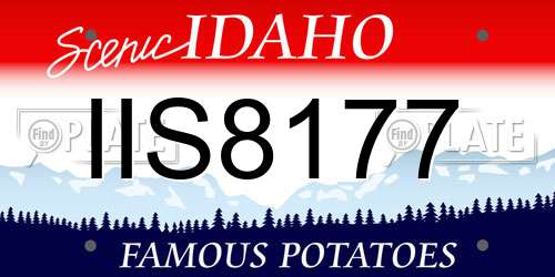 IIS8177 Idaho License Plate