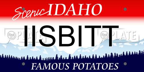 IISBITT Idaho License Plate