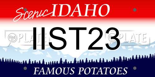 IIST23 Idaho License Plate