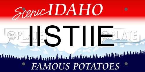 IISTIIE Idaho License Plate
