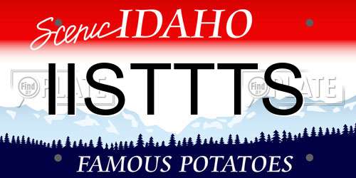 IISTTTS Idaho License Plate