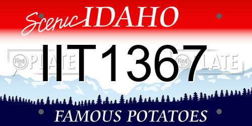 IIT1367 Idaho License Plate