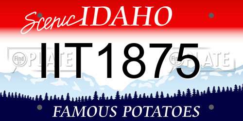 IIT1875 Idaho License Plate