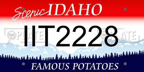 IIT2228 Idaho License Plate