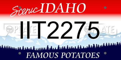 IIT2275 Idaho License Plate