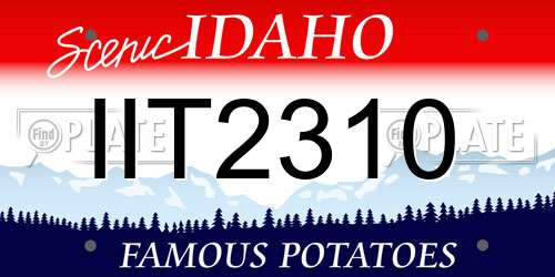 IIT2310 Idaho License Plate