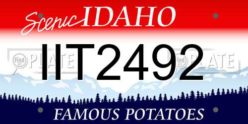 IIT2492 Idaho License Plate