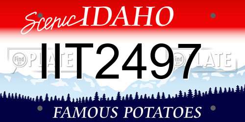 IIT2497 Idaho License Plate