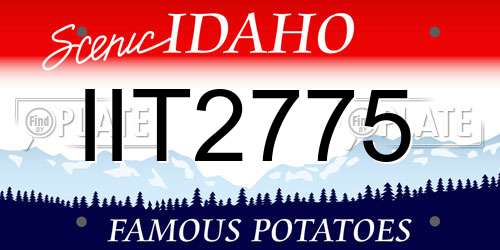 IIT2775 Idaho License Plate