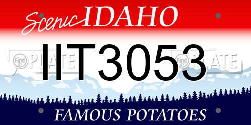 IIT3053 Idaho License Plate