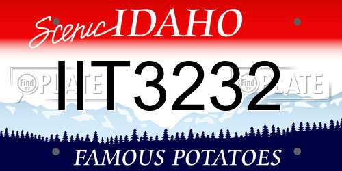 IIT3232 Idaho License Plate