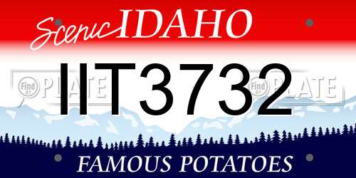 IIT3732 Idaho License Plate