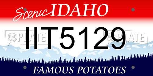 IIT5129 Idaho License Plate