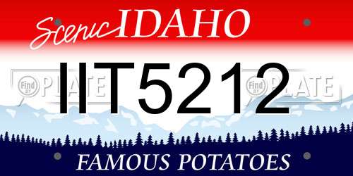 IIT5212 Idaho License Plate