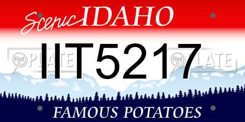 IIT5217 Idaho License Plate