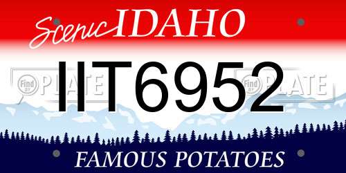 IIT6952 Idaho License Plate