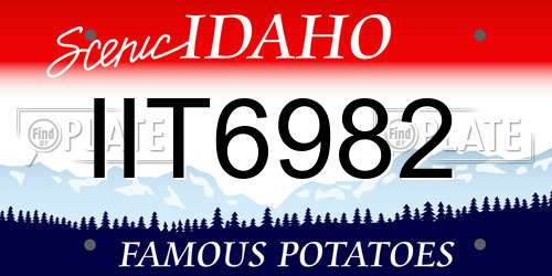 IIT6982 Idaho License Plate