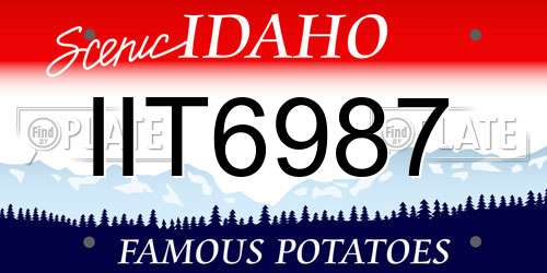 IIT6987 Idaho License Plate