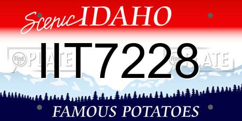 IIT7228 Idaho License Plate