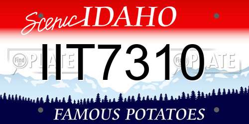 IIT7310 Idaho License Plate