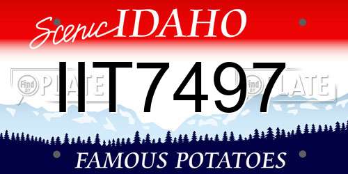 IIT7497 Idaho License Plate