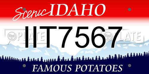 IIT7567 Idaho License Plate