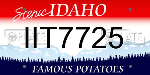 IIT7725 Idaho License Plate