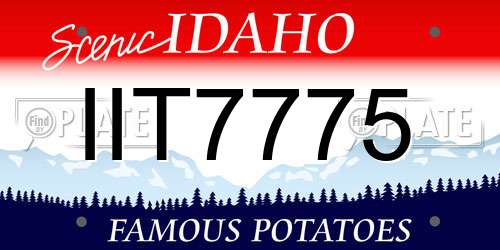 IIT7775 Idaho License Plate