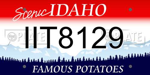 IIT8129 Idaho License Plate