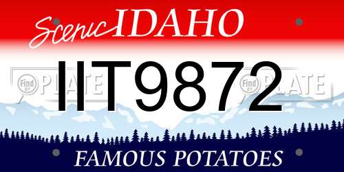 IIT9872 Idaho License Plate