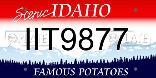 IIT9877 Idaho License Plate