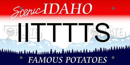 IITTTTS Idaho License Plate