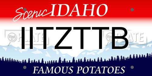 IITZTTB Idaho License Plate