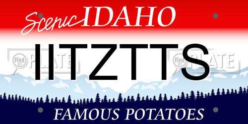 IITZTTS Idaho License Plate