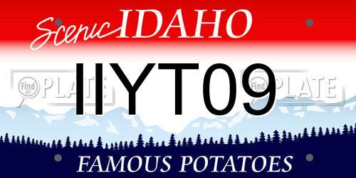IIYT09 Idaho License Plate