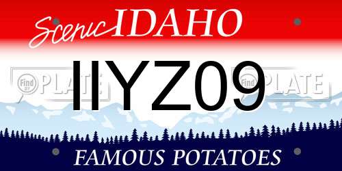 IIYZ09 Idaho License Plate