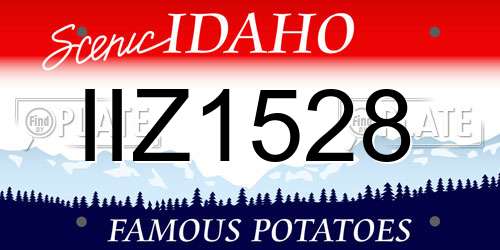 IIZ1528 Idaho License Plate