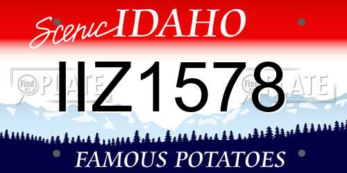 IIZ1578 Idaho License Plate