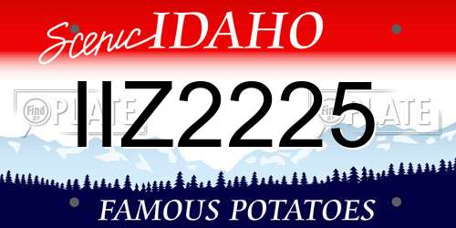 IIZ2225 Idaho License Plate