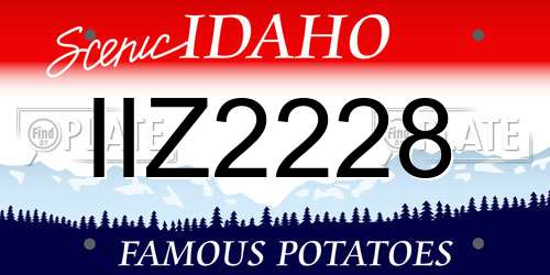 IIZ2228 Idaho License Plate