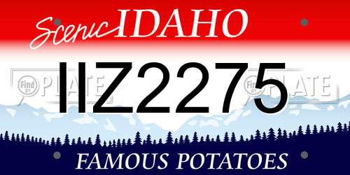 IIZ2275 Idaho License Plate