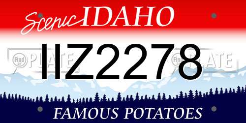 IIZ2278 Idaho License Plate