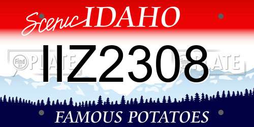 IIZ2308 Idaho License Plate