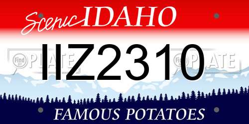 IIZ2310 Idaho License Plate